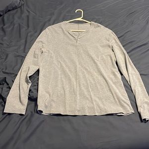 5 YEAR BASIC LONG SLEEVE SHIRT HENLEY GREEN EXCELLENT CONDITION